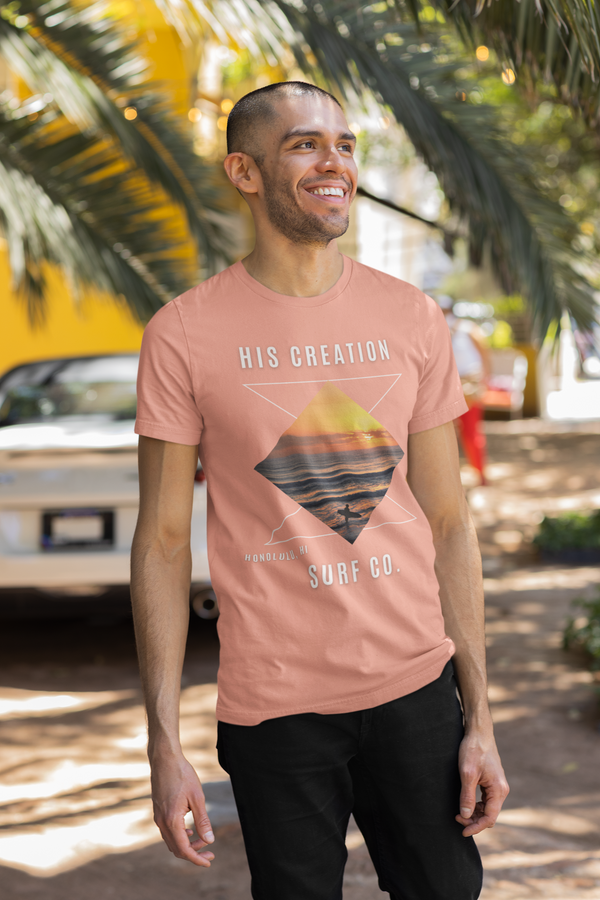 His Creation Surf Co., Christian Shirt, Faith Shirt, Make Heaven A Party Wave, 