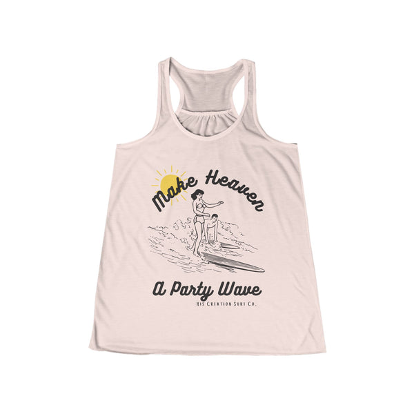 Vintage Party Wave Flowy Racerback Tank